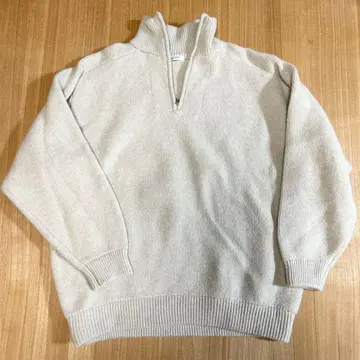 FREAK'S STORE 하프 지퍼 니트 풀오버 아이보리