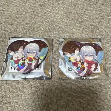 하츠네 미쿠 유키 미쿠 snow miku 트레이딩 반짝이는 하트 캔뱃지