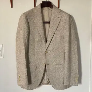 비즈니스 자켓 베이지 울 혼방