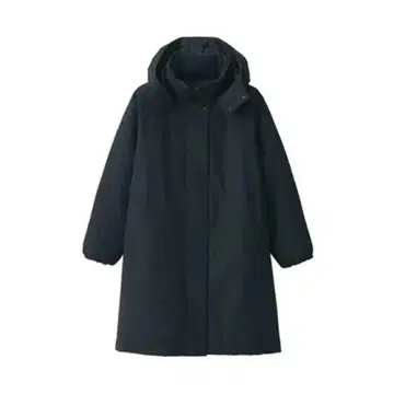 무인양품 발수 후드 부착 다운 코트 롱 후드 탈부착 가능 XL