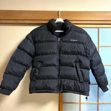 블랙 다운 자켓 리버서블