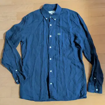 LACOSTE (라코스테) 네이비 긴팔 셔츠 린넨 CH2188