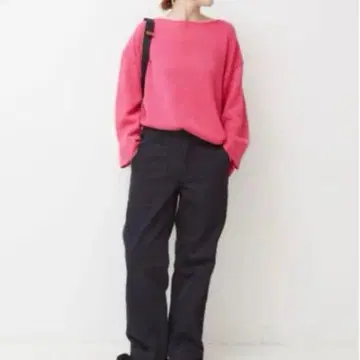 새상품급 Spick&Span 테이프얀 루즈 풀오버 핑크