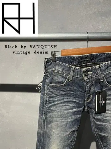 [ 구제 의류 ] Black by VANQUISH 데님 팬츠 데미지 가공
