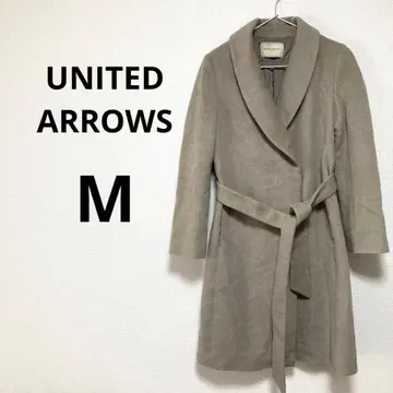 유나이티드 애로우즈 여성용 체스터 코트 베이지 심플 벨트