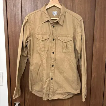 TK 다케오 키쿠치 브라운 긴팔 셔츠