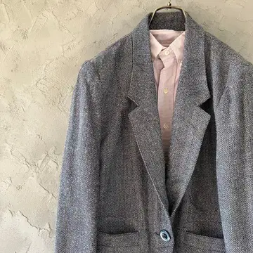 빈티지 테일러드 자켓 헤링본 1B 심플 구제 의류 LO17