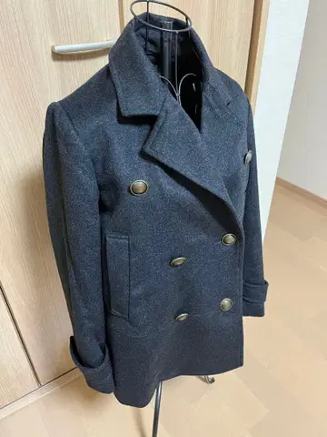 so close 다크 그레이 더블 브레스트 다운 코트