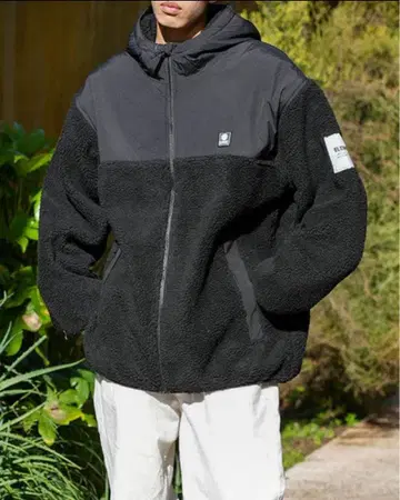 ELEMENT 블랙 플리스 자켓 L