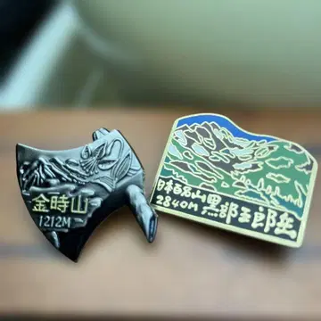 킨토키산 쿠로베 고로다케 핀 배지 2개 세트
