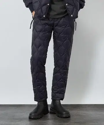 TAION 체온 다운 팬츠 / 블랙 M