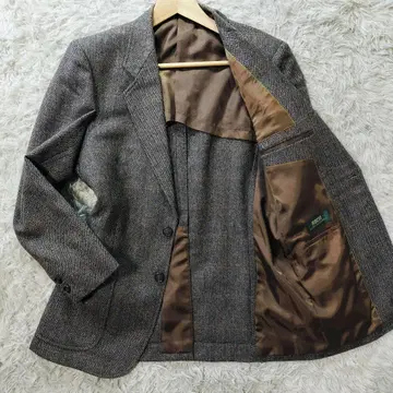 새상품급 ROCIO 트위드 테일러드 자켓 A6 헤링본 체크