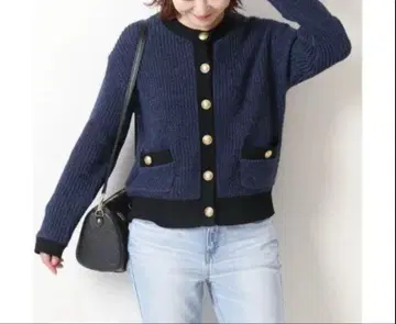 Spick & Span 트위드 니트 가디건