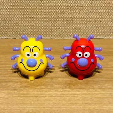 호빵맨 블록 라보 카비룬룬 빨간색 옐로우 컬러 2개 세트