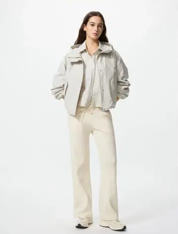 워셔블 니트 리브 팬츠/긴 길이 S NATULAL