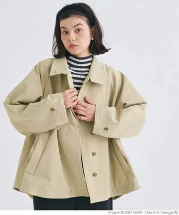 미사용 coca 플레어 스탠드 카라 코트