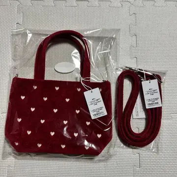 [ 미사용 새상품 완판템 ] FEILER 러브리 하트 백 숄더 세트