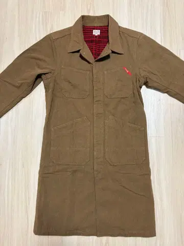 글로리 파크 x 플랫 헤드 헤링본 샵코트 브라운 계열 36 안감 기모