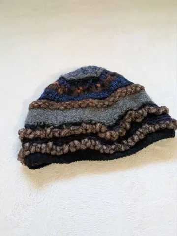 새상품 masaki kyoko 그라데이션 니트 모자 사토 섬유