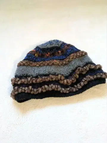 새상품 masaki kyoko 그라데이션 니트 모자 사토 섬유