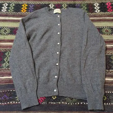 유나이티드 애로우즈 그레이 가디건 펄 버튼 캐시미어
