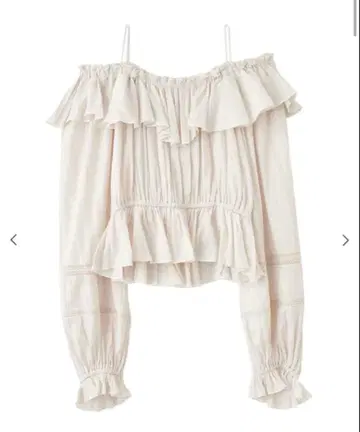 코코딜 오프숄더 프릴 새틴 블라우스 snidel FRAY I.D