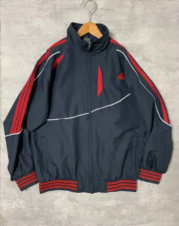 adidas 집업 자켓 저지 트랙 자켓 네이비 레드