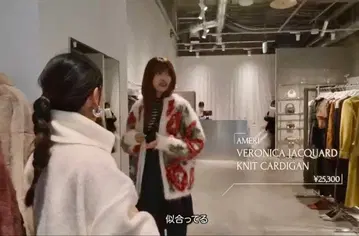 Ameri vintage 베로니카 자카드 니트