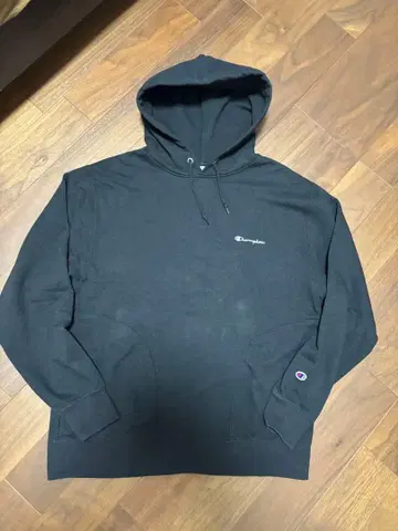 챔피온 블랙 후드 부착 후드티 X-LARGE 챔피온