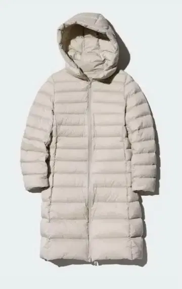 울트라 라이트 다운 롱 코트 유니클로 S 베이지 다운 자켓