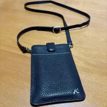 키타무라 네이비 스마트폰 숄더백 새상품급