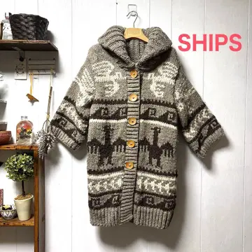 SHIPS 노르딕 코위찬 니트 코트