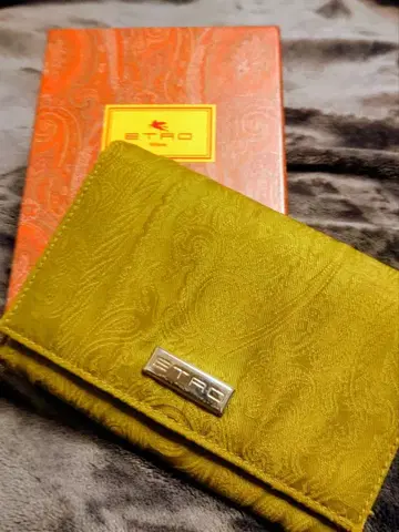 에트로 새틴 접이식 지갑