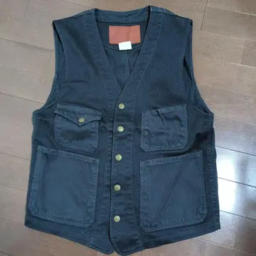 CALEE 다크 네이비 코튼 베스트 M 사이즈