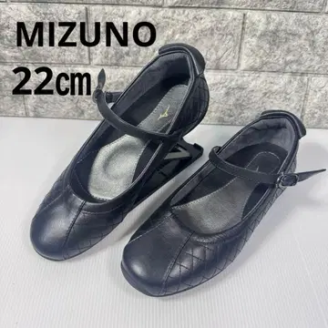 [ 새상품급 ] 미즈노 컴포트 신발 퀼팅 가죽 22cm 블랙