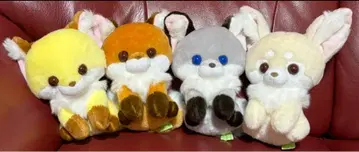 쵸콘과 여우 아기 ST 사이즈 봉제 인형 마스코트 4종 세트 1