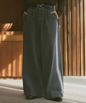 soerte 와이드 스트레이트 페이드 데님 사이즈 3