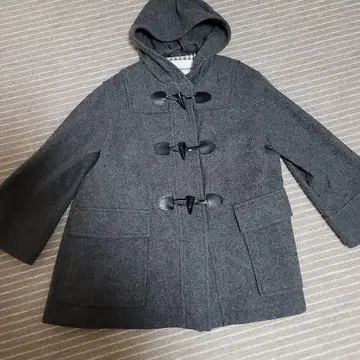 Aquascutum 그레이 더플 코트 판초