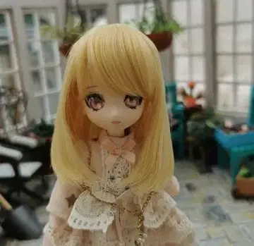 오비츠11용 가발 (4.5인치) 세미롱 블론드