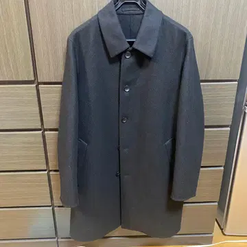 유니클로 더블 페이스 코트 블랙 M 사이즈