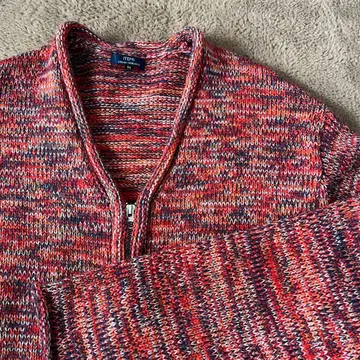 어반 리서치 아이템즈 집업 가디건 니트 레드 계열 38