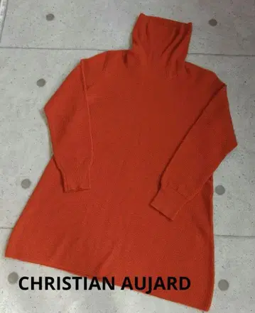 새상품급 CHRISTIAN AUJARD 11T 오렌지 터틀 니트 튜닉