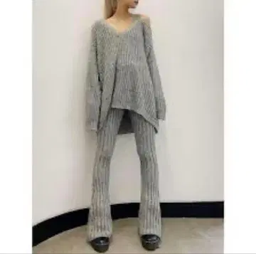 GYDA 니트 플레어 팬츠 셋업