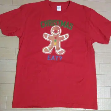 크리스마스 진저 쿠키 T셔츠 L 사이즈