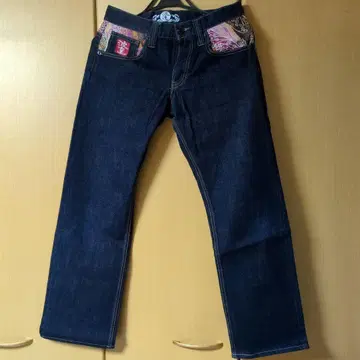 스트레이트 데님 컬러풀 포켓