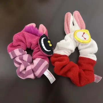디즈니 체셔 고양이 화이트 토끼 스크런치