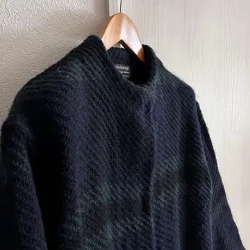 john branigan 롱 코트 다크 네이비 x 그린