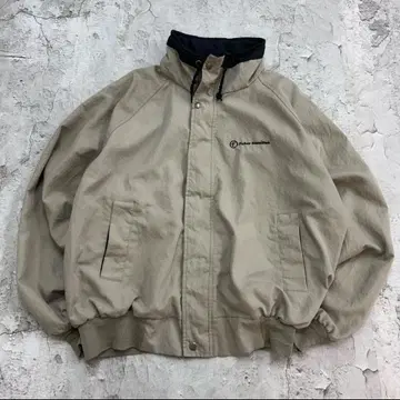 USA제 빈티지 자켓 기업 로고 블루종 구제 의류 베이지