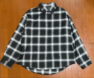 옴브레 척 셔츠 블랙 L