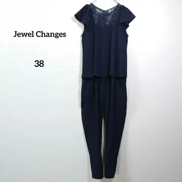 미사용 새상품 Jewel Changes 올인원 레이스 꽃무늬 네이비